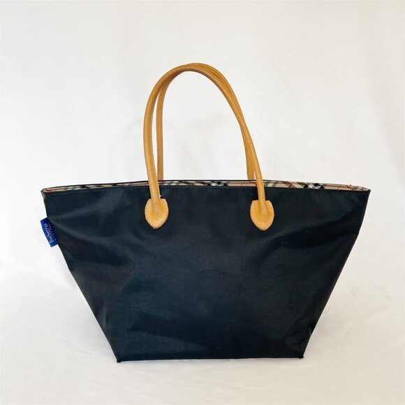 BURBERRY Vintage Blue Label Nylon Black Nova Check Mini Tote - Picture 10 of 10